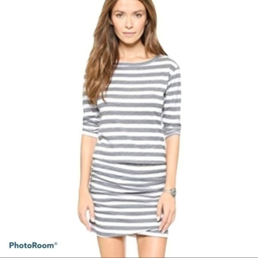 NWT Rushed Blue Stripped Henley Dress Size 2 - M‎